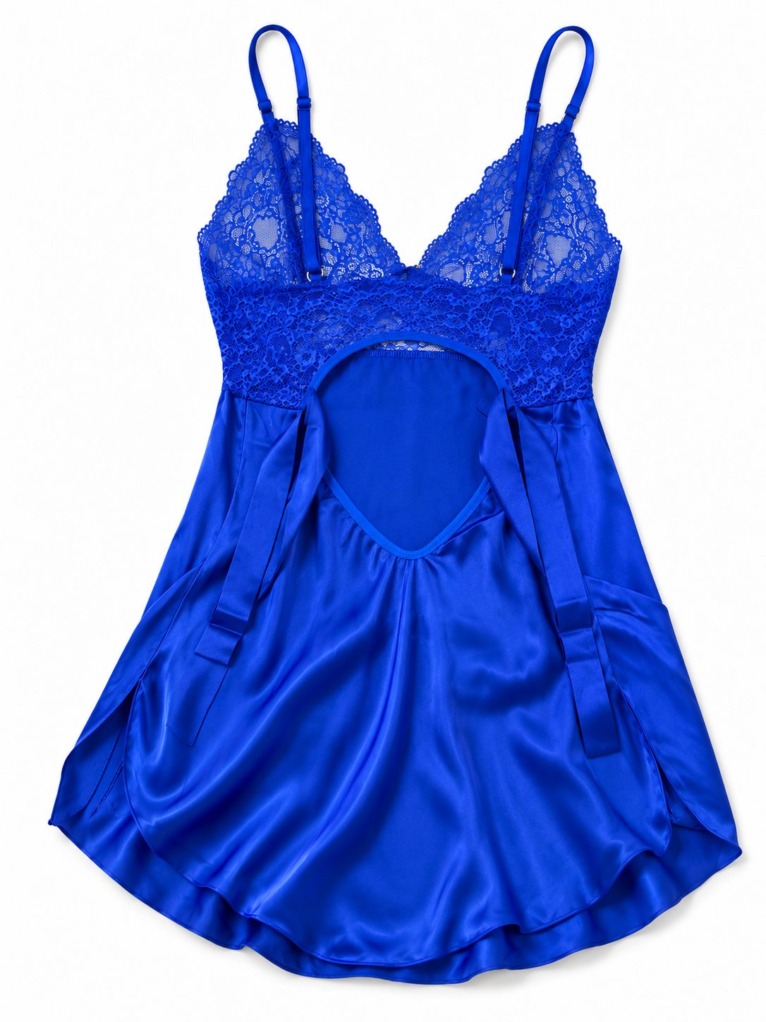 BLUE TEMPTATION SATIN BABYDOLL