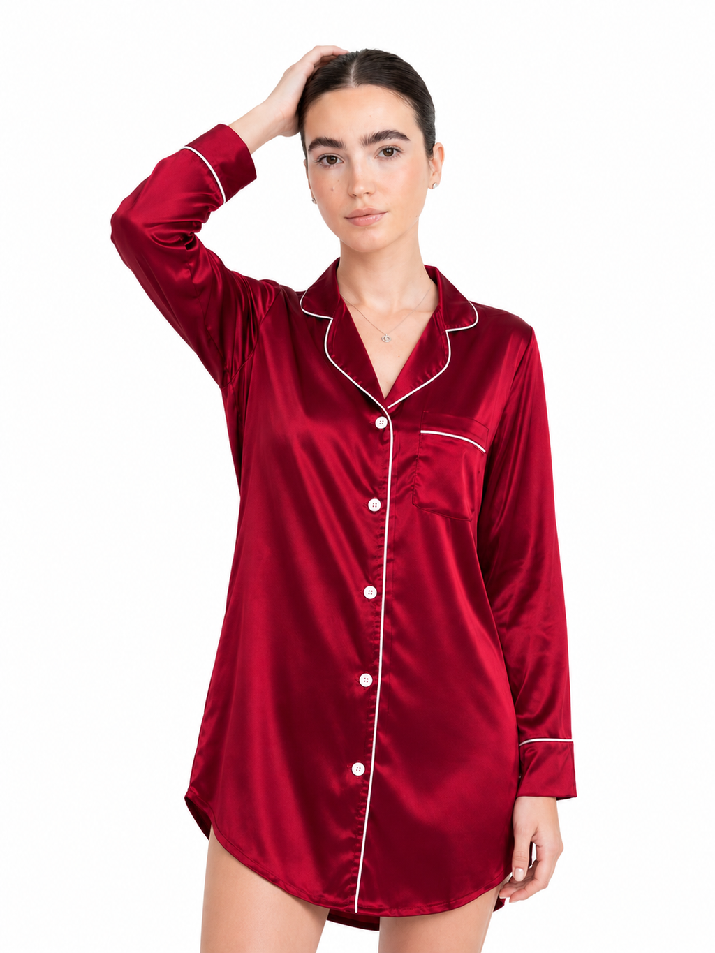 CLASSIC SATIN SLEEP SHIRT