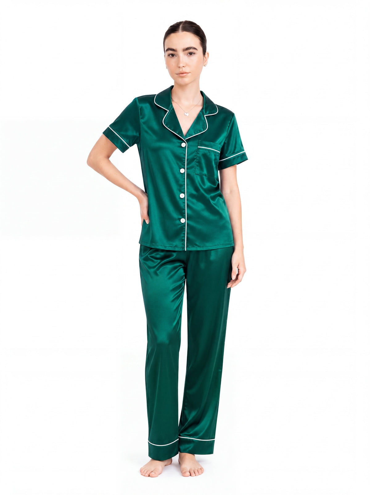 EMERALD SATIN SET