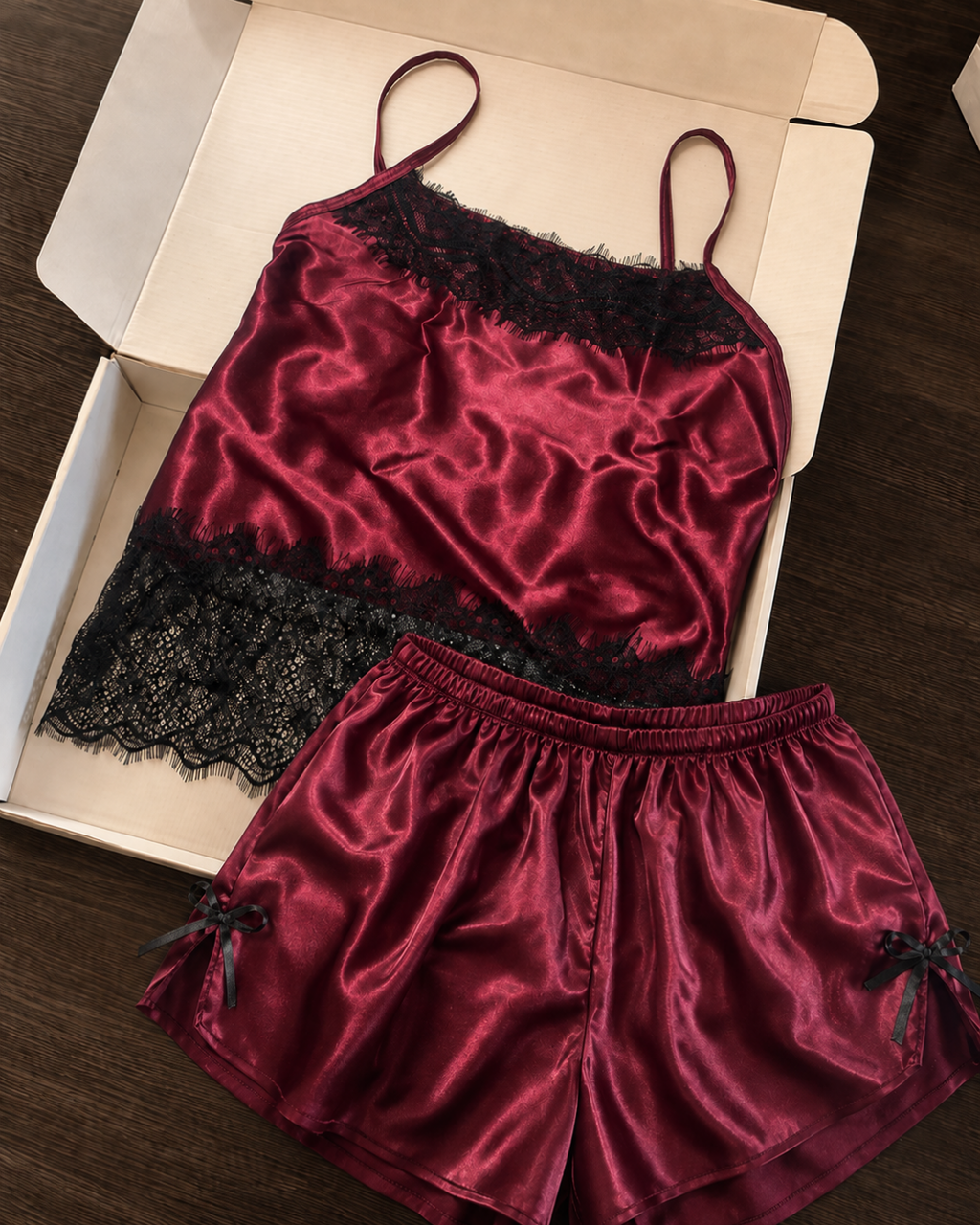 LATE NIGHT SATIN SET