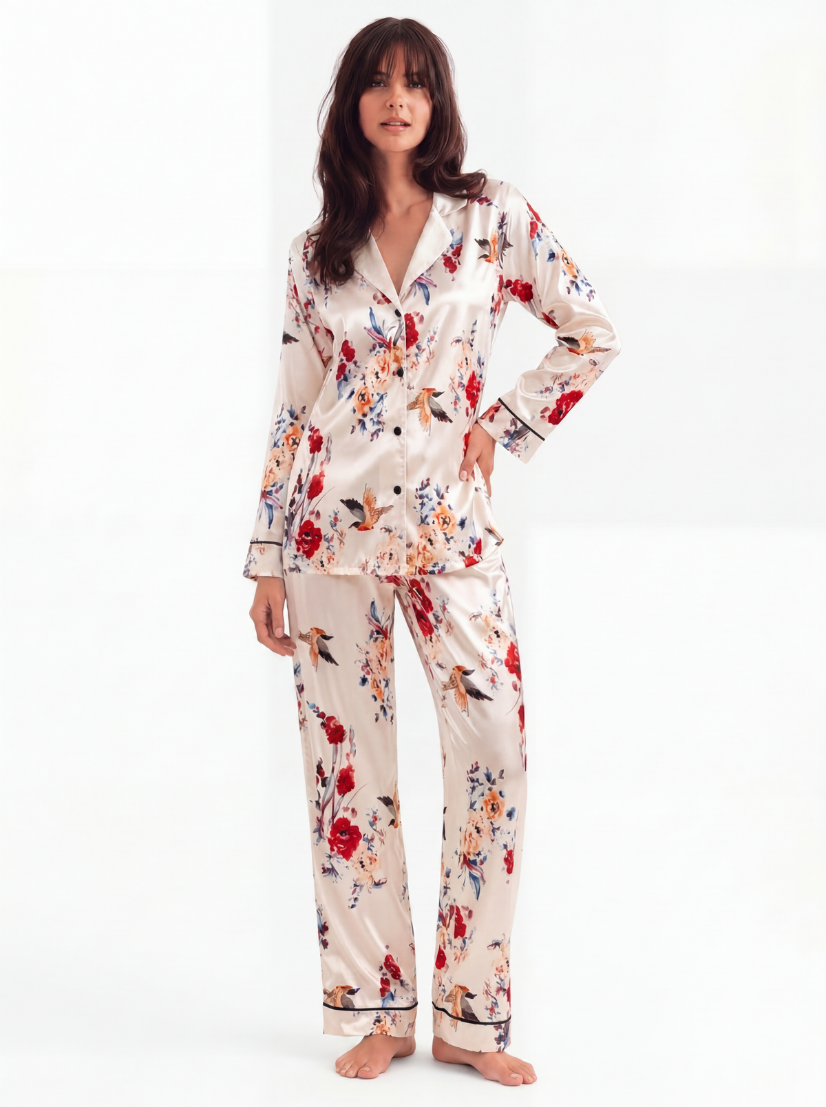 FLORAL SATIN SET