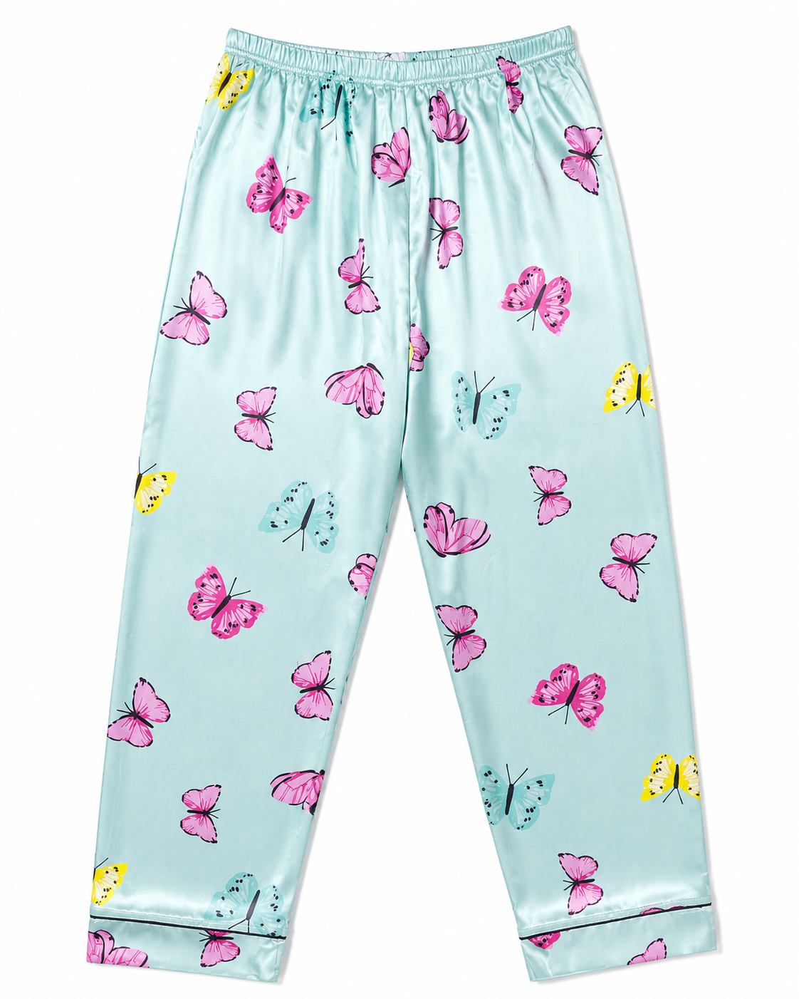 BUTTERFLY PRINT SATIN SET