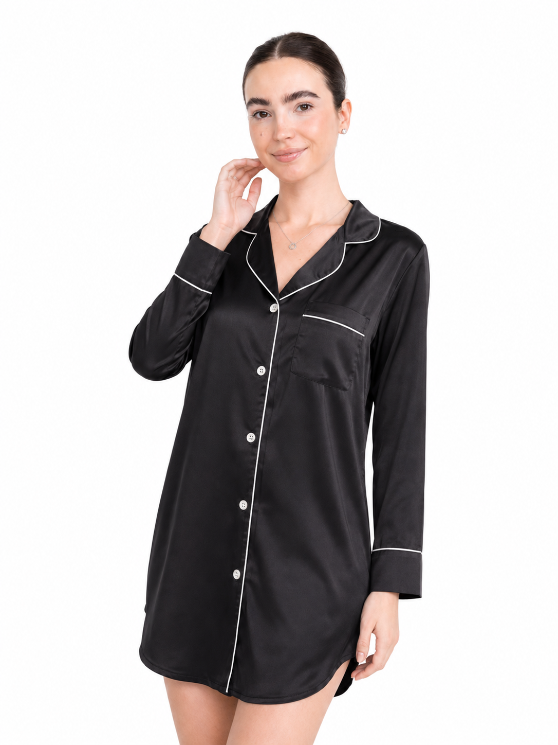 CLASSIC SATIN SLEEP SHIRT