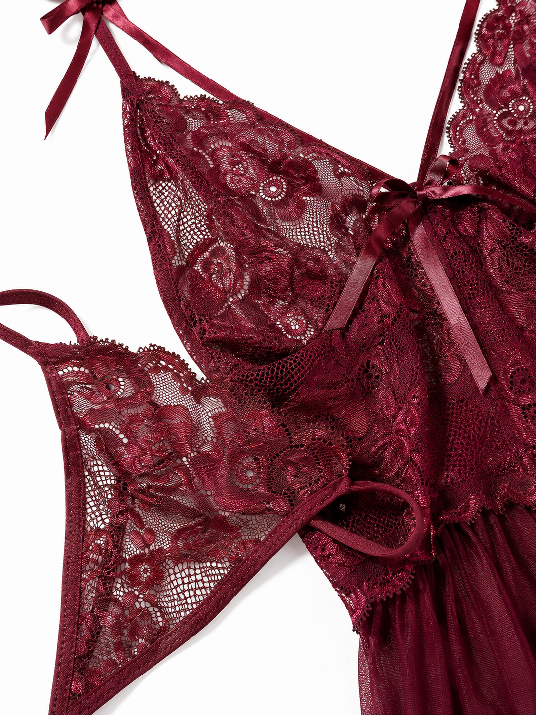 RED LACE BABYDOLL